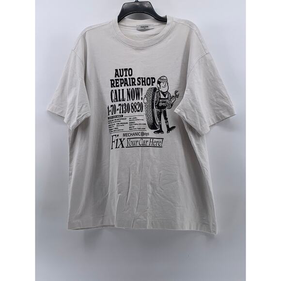 8SECONDS Men's White Crewneck Auto Repair Graphic Short Sleeve T-Shirt SZ 2XL - Picture 1 of 10